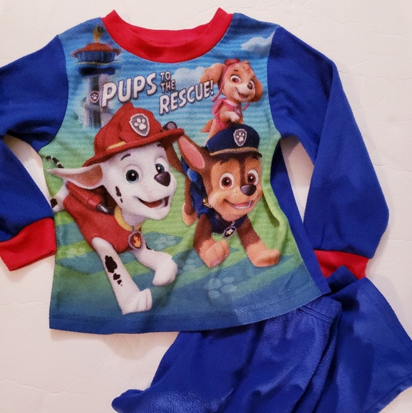 paw patrol fleece pajamas
